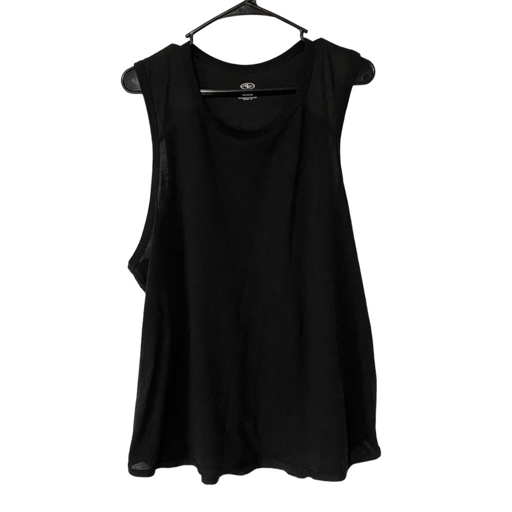 Athletic Works Black Wide Arm Hole Muscle Tank Top